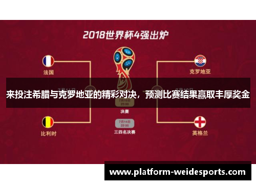 来投注希腊与克罗地亚的精彩对决，预测比赛结果赢取丰厚奖金